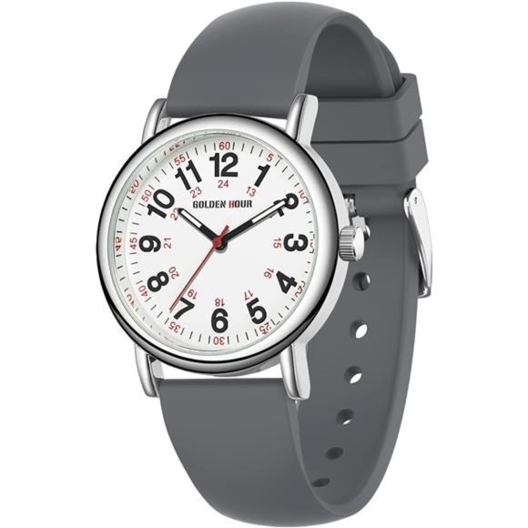 Waterproof Watch  - Military Time Luminous with Second Hand, Silicone Band - Picture 3 of 6